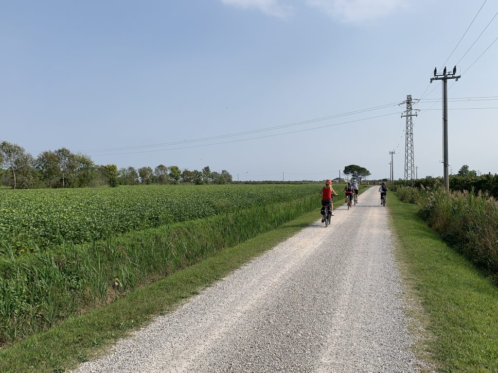 pedalare lungo la campagna di Lignano Sabbiadoro